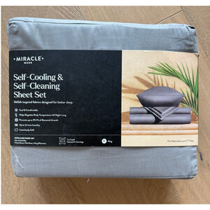 New Miracle Made Sheets Anti-Microbial Extra Luxe Sheet Set King Silver Grey